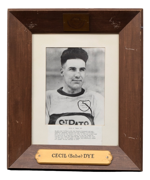 Toronto St. Pats 1910s/1920s Greats International Hockey Hall of Fame Display Plaque Collection of 4 with Dye, Cameron and Noble