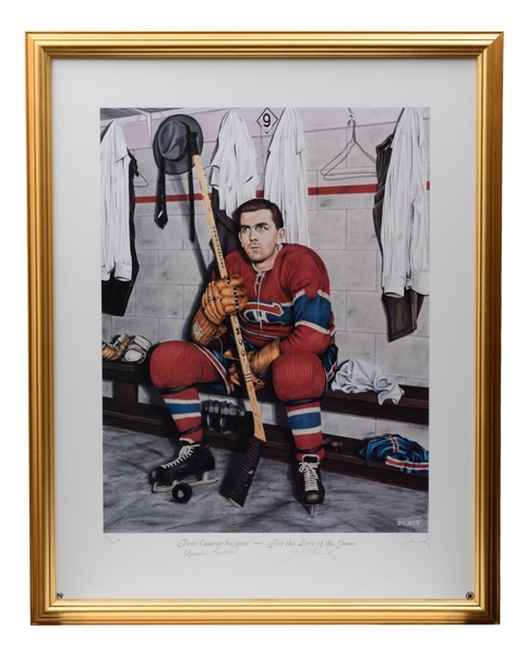 Maurice and Henri Richard Dual-Signed "For the Love of the Game" Limited-Edition Framed Lithograph #17/30 From Family (27 ¾” x 34 ¾”)