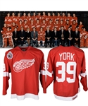 Jason Yorks 1992-93 Detroit Red Wings Game-Worn Jersey - Centennial Patch!