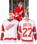 Patrick Boileaus 2002-03 Detroit Red Wings Game-Worn Jersey - Team Repairs!