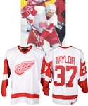 Tim Taylors 1996-97 Detroit Red Wings Game-Worn Jersey - Nice Game Wear!