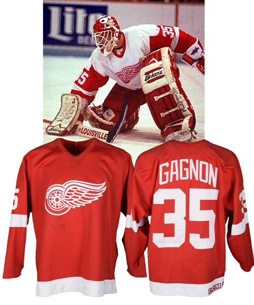 Dave Gagnons 1990-91 Detroit Red Wings Game-Worn Jersey
