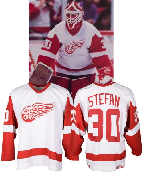 Greg Stefans Late-1980s Detroit Red Wings Game-Worn Jersey
