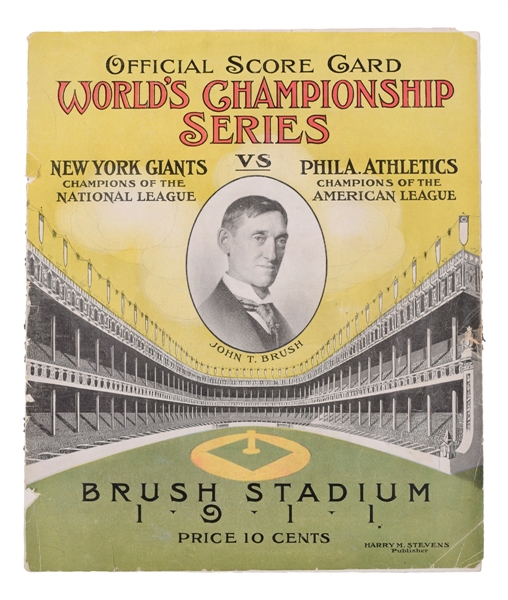 1911 World Series Program (New York) - New York Giants vs Philadelphia Athletics