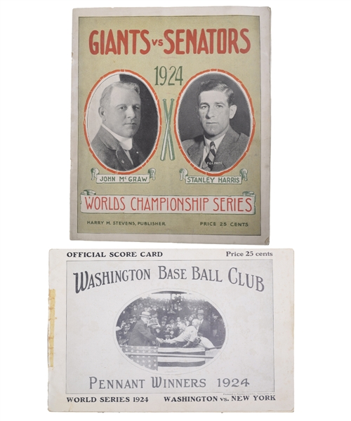 1924 World Series Programs (2) (Washington and New York) - Washington Senators vs New York Giants