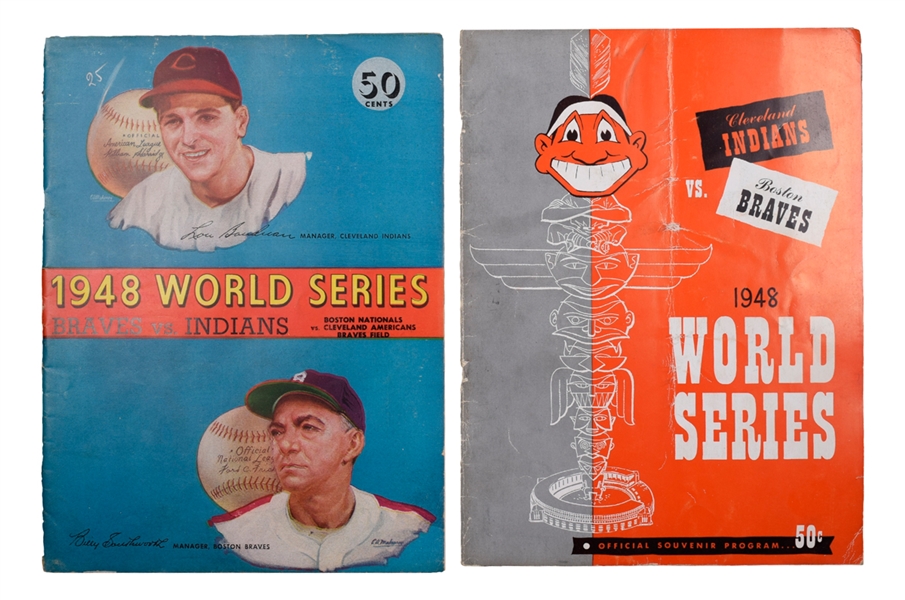 1948 World Series Programs (2) (Cleveland and Boston) - Cleveland Indians vs Boston Braves