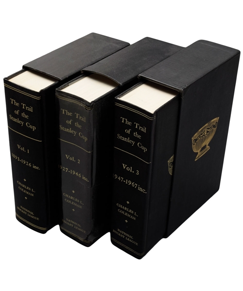 "The Trail to the Stanley Cup" Leather-Bound Three-Volume Book Set