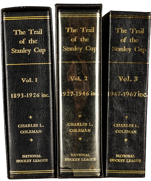 "The Trail to the Stanley Cup" Leather-Bound Three-Volume Book Set