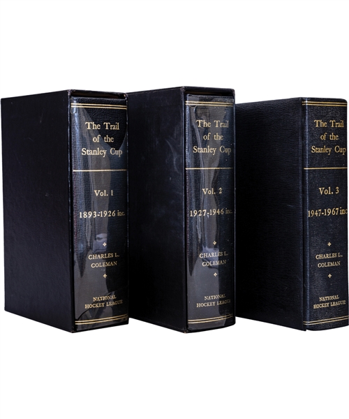 "The Trail to the Stanley Cup" Leather-Bound Three-Volume Book Set