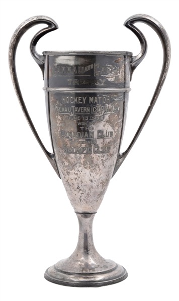 Vintage 1916 Canadian Club vs Olympic Club Hockey Trophy (16")