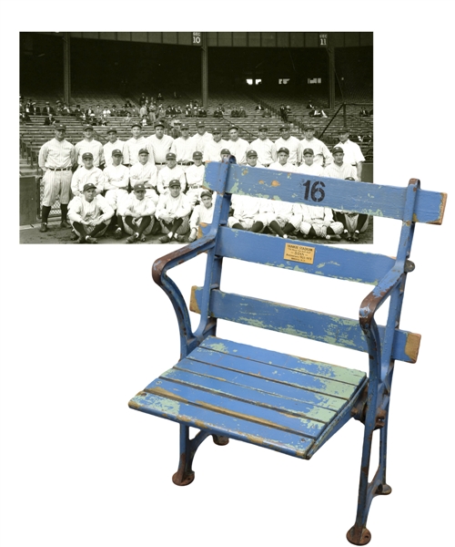 New York Yankees / Yankee Stadium Original Straight Back Wood Seat