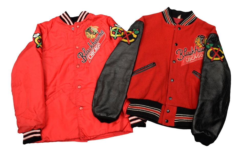 Vintage Chicago Black Hawks Jacket Collection of 2 by Gunzos