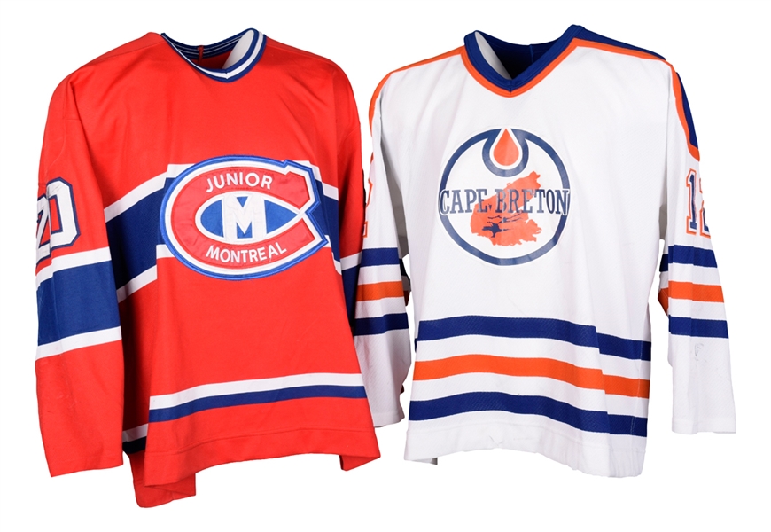 Early-1990s AHL Cape Breton Oilers and 1990s QJHL Montreal Junior Canadiens Game-Worn Jerseys
