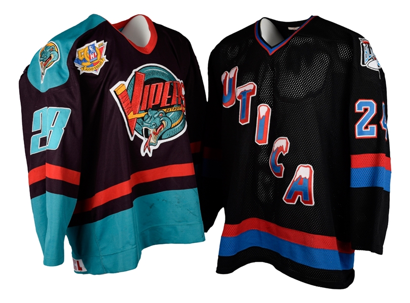 Oleg Shargorodskys 1994-95 IHL Detroit Vipers and Mid-1990s UHL Utica Blizzard Game-Worn Jerseys