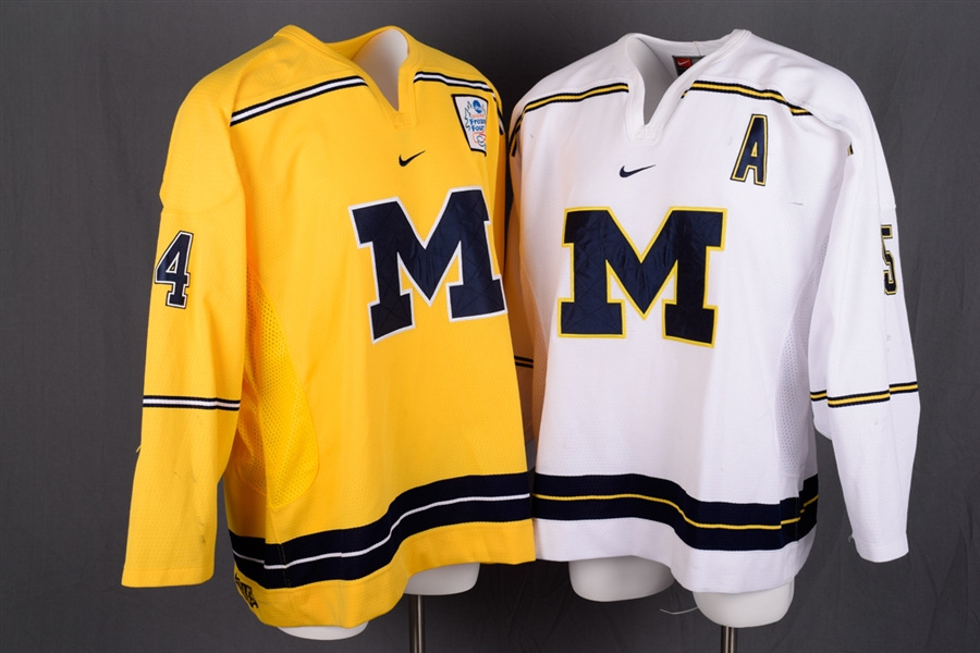 Wyzgowskis, Vanciks, Swistaks and Frasers Early-2000s CCHA University of Michigan Game-Worn Jerseys