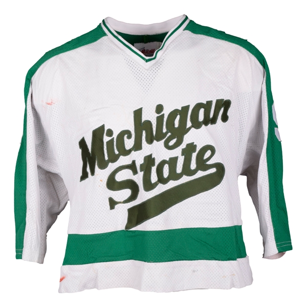 Gord Flegels Early-1980s CCHA Michigan State University Game-Worn Jersey