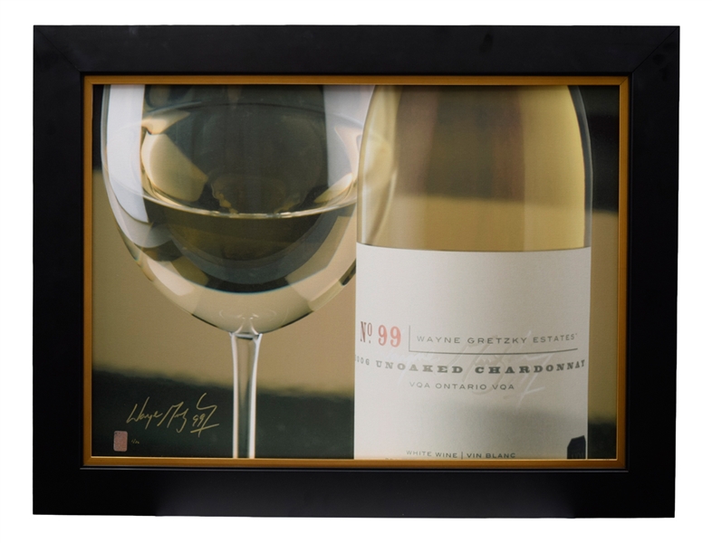 Wayne Gretzky "Wayne Gretzky Estates 2006 Merlot" Signed Framed Limited-Edition Canvas Print #1/26 from WGA (27 ¾” x 36 ¼”)