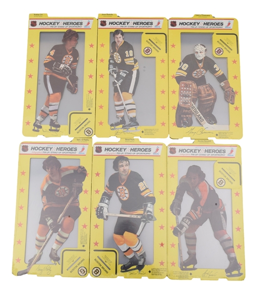 Hockey Heroes 1975-77 NHL Players Stand Up Cardboard Display Collection of 53 with Orr, Esposito, Clarke, Parent, Cheevers and Other Greats