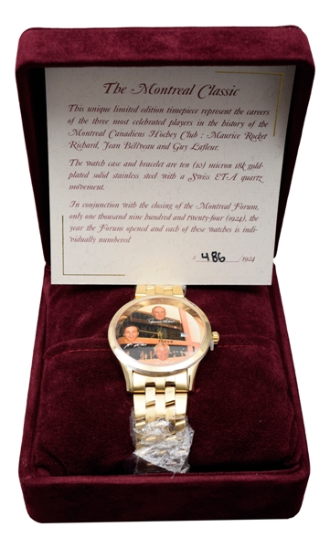 "Montreal Classic" Richard, Beliveau and Lafleur Limited-Edition Watch in Original Box