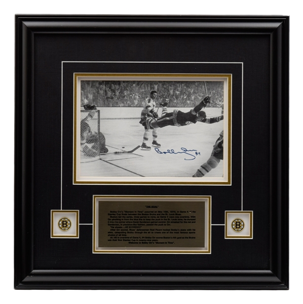 Bobby Orr Boston Bruins Signed "The Goal" Framed Photo Collection of 2 with GNR COAs