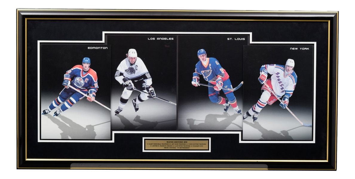 Wayne Gretzky "Rookie to Retirement" and "Final Game at Maple Leaf Gardens" Framed Displays