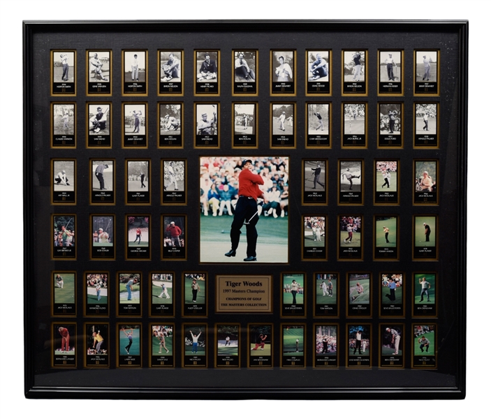 Jack Nicklaus "20 Major Victories" Framed Display and 1934-97 "Champions of Golf The Masters Collection" Framed Display