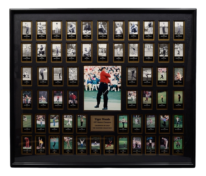 Jack Nicklaus "20 Major Victories" Framed Display and 1934-97 "Champions of Golf The Masters Collection" Framed Display