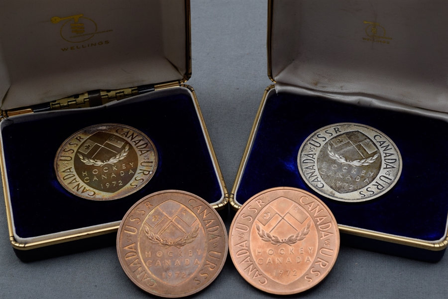 1972 Canada-Russia Series Commemorative Silver and Copper Coin Collection of 4