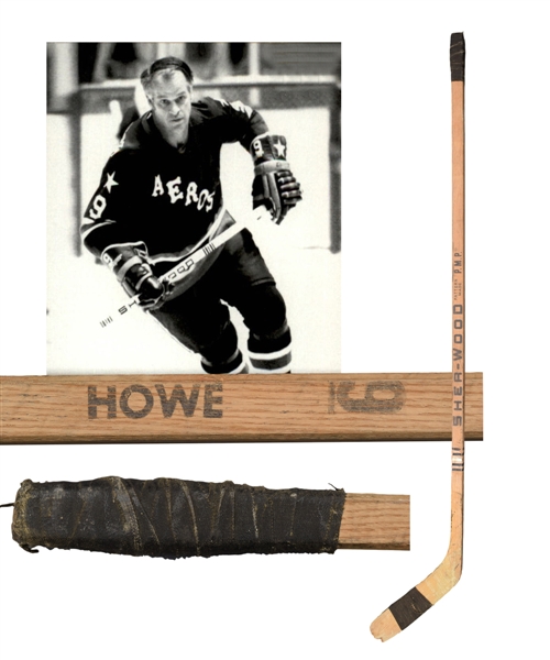 Gordie Howes Mid-1970s Houston Aeros Sher-Wood Game-Used Stick