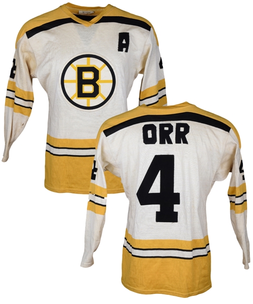 Bobby Orr Boston Bruins Jersey Worn by Orr on August 23rd 1979 "Bobby Orr Day" in Oshawa with Documentation