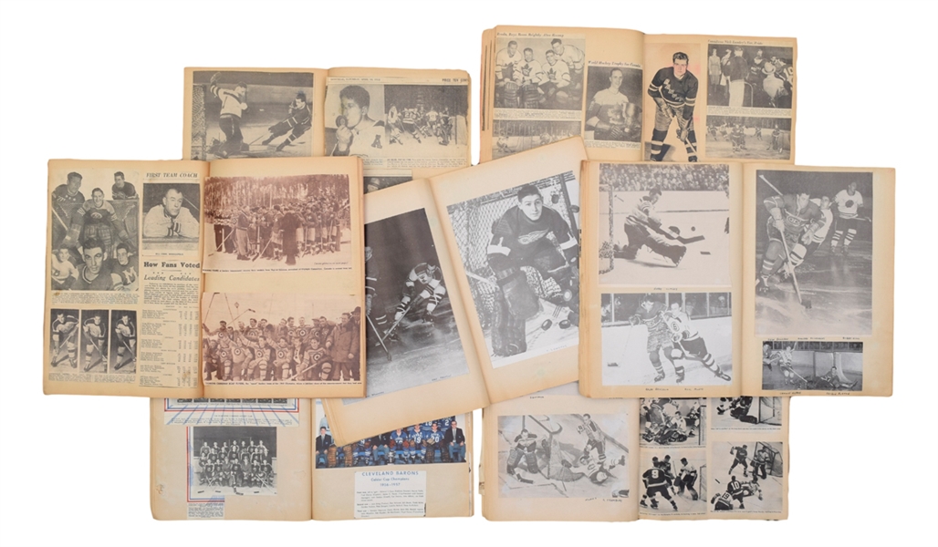 Vintage Hockey Scrapbook, Book and Publication Collection of 300+
