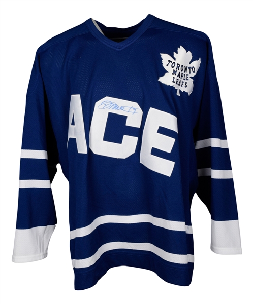 Dominic Moores January 21st 2009 Toronto Maple Leafs "Ace Bailey" Signed Warm-Up Worn Jersey