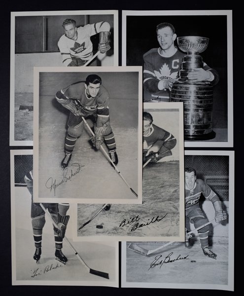 1945-54 Quaker Oats Montreal Canadiens and Toronto Maple Leafs Hockey Photo Collection of 102