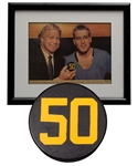 Brett Hulls 1990-91 St. Louis Blues "50 Goals in 50 Games" Collection with Photo Shoot Puck