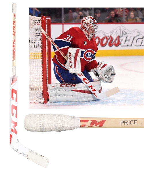 Carey Prices 2014-15 Montreal Canadiens CCM Pro Game-Used Stick with COA