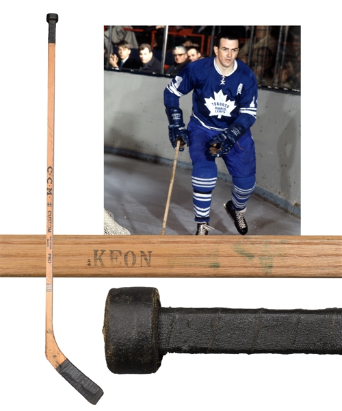 Dave Keons Circa 1966-67 Toronto Maple Leafs CCM Game-Used Stick with COA