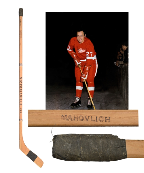 Frank Mahovlichs Late-1960s Detroit Red Wings Victoriaville Game-Used Stick