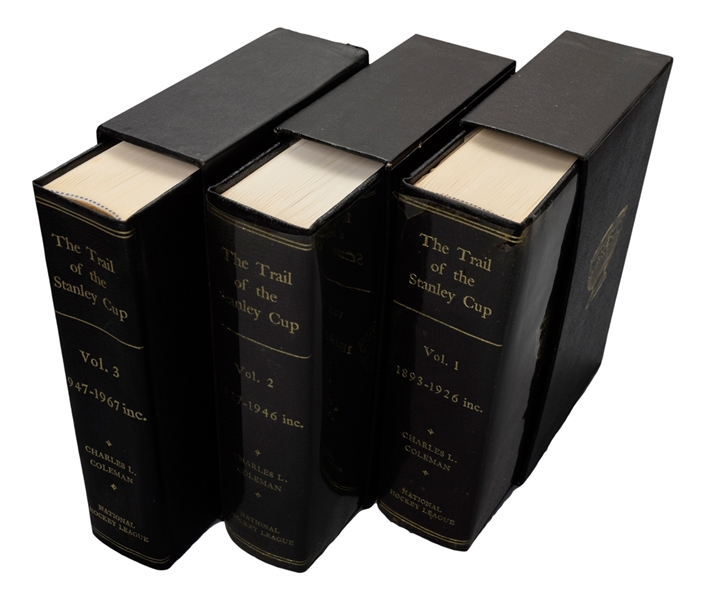 "The Trail to the Stanley Cup" Leather-Bound Three-Volume Book Set