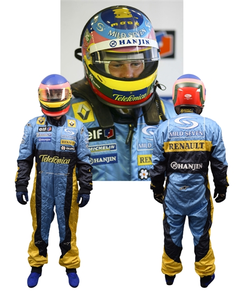 Jacques Villeneuves 2004 Mild Seven Renault F1 Team Race-Worn Suit