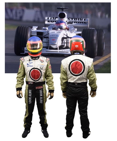 Jacques Villeneuves 2000 F1 Lucky Strike BAR Honda Race-Worn Suit