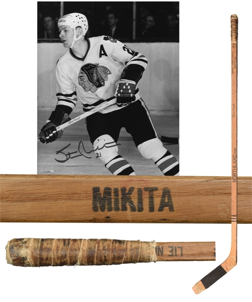 Stan Mikitas 1960s Chicago Black Hawks Game-Used Northland Stick