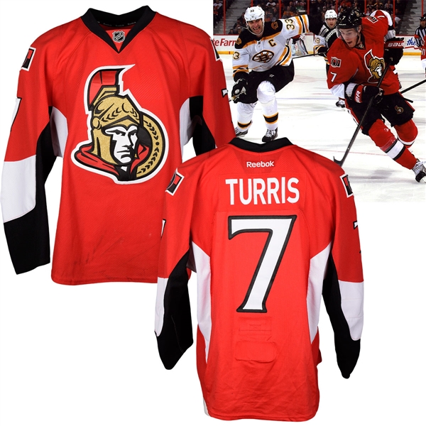 Kyle Turris 2012-13 Ottawa Senators Game-Worn Jersey with Team LOA - Photo-Matched!
