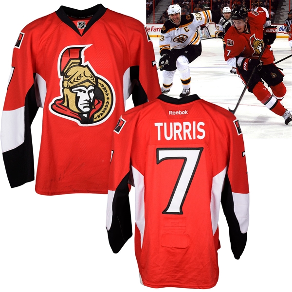 Kyle Turris 2012-13 Ottawa Senators Game-Worn Jersey with Team LOA - Photo-Matched!