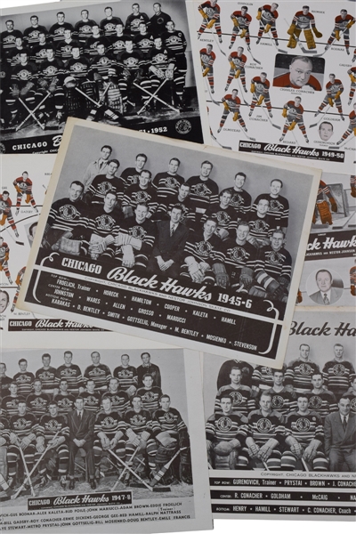Chicago Blacks Hawks 1945-63 Team Picture Collection of 31