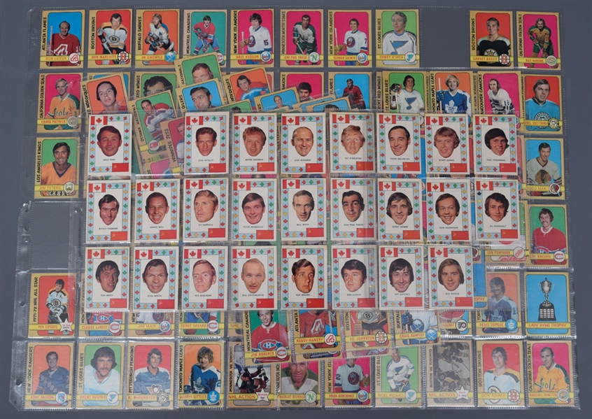 1972-73 O-Pee-Chee Hockey Complete 341-Card Set Plus Team Canada Complete 28-Card Set