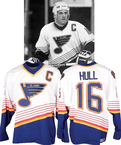 Brett Hulls 1994-95 St. Louis Blues Game-Worn Captains Jersey