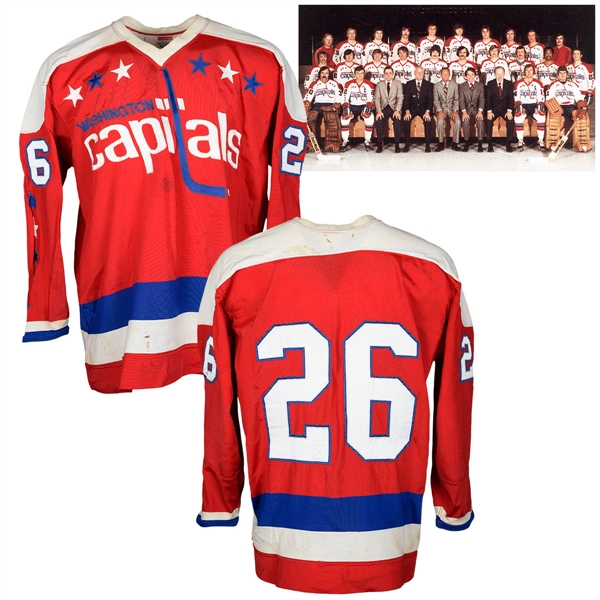 Washington Capitals 1974-75 Inaugural Season Game-Worn Jersey Attributed to Nelson Pyatt - Team Repairs!