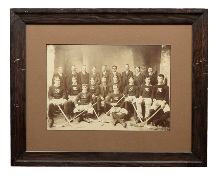 Turn-of-the-Century Hockey Team Framed Team Photo (20 ¾” x 25 ¾”)