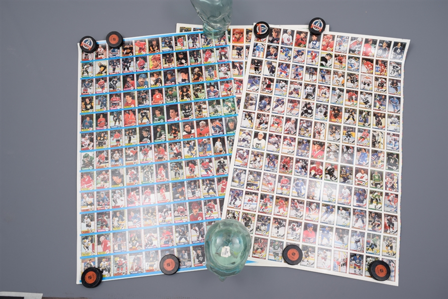 1990s Hockey Wax Box, Factory Set, Uncut Sheet and Other Card Collection