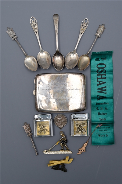 Early Hockey and Sports Medal, Pin and Award Collection of 14 with MAAA Pieces